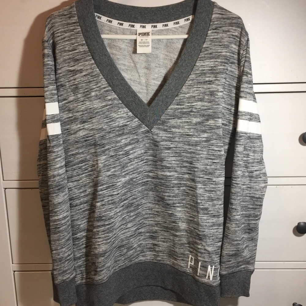 PINK VICTORIA SECRET V NECK SWEATER